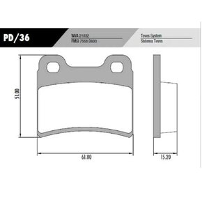 Pastilha freio traseira ford escort verona vw gol (pd36)
