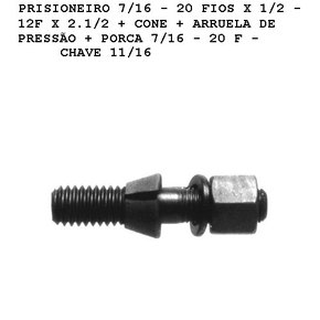 Prisioneiro roda traseiro gm d70 7/16x1/2x2 1/2 (c302 rodafuso)