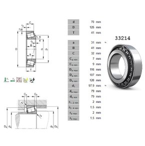 Rolamento roda dianteira interno mercedes benz (33214 pro)
