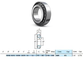 Rolamento roda traseira externo vw 14.150 15.180 (580r/572 koyo)