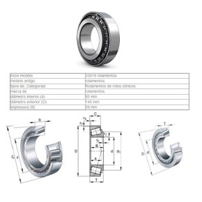 Rolamento roda traseira interna merecdes benz 1418 (33019 shr)