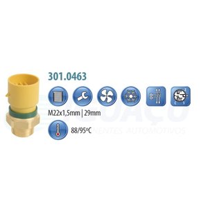 Sensor temperatura radiador c/ ac gm astra 94/95 (463 88/95)