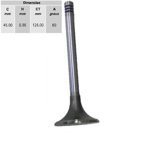Valvula admissao mwm serie x10 3 4 6 cilindros (vs2825)