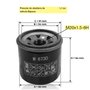Filtro oleo motor renault clio 00/  march 1.0 16v (w6730 mann)